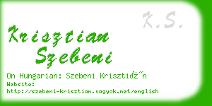 krisztian szebeni business card